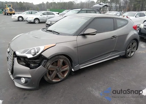 2014 Hyundai Veloster Turbo W/Black from USA, damaged, VIN KMHTC6AE4EU208072